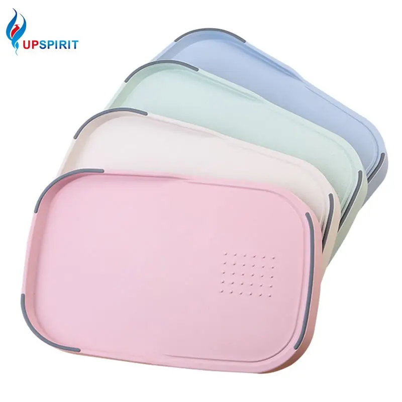 

Upspirit Wheat Straw Cutting Board With Grinding Garlic Chopping Blocks Multi-function Fruit Food Blocks Kitchen Accessories