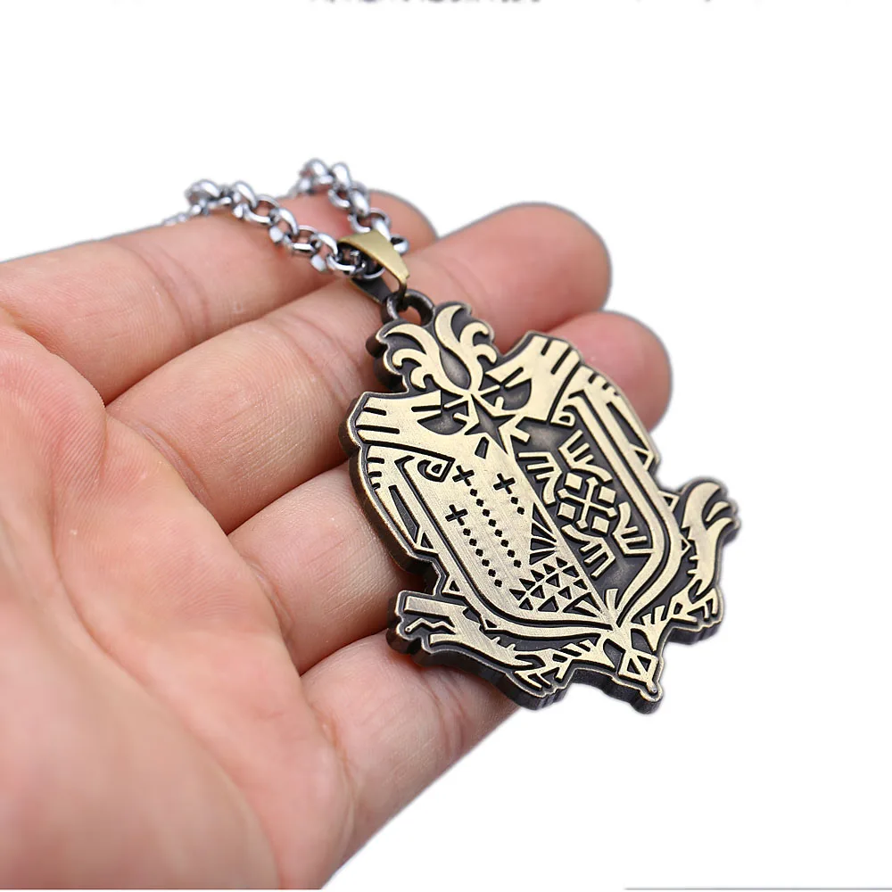 

HSIC Game Jewelry Monster Hunter Necklace Hunter Guild Logo Chains Pendant Necklace Women Men Jewelry Colar Dropshipping HC12800