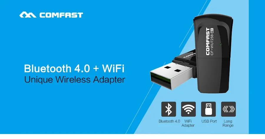 COMFAST мини USB WiFi адаптер 150 Мбит/с Wifi приемник беспроводная сетевая карта Bluetooth адаптер 802.11n/b/g WiFi ключ CF-WU725B