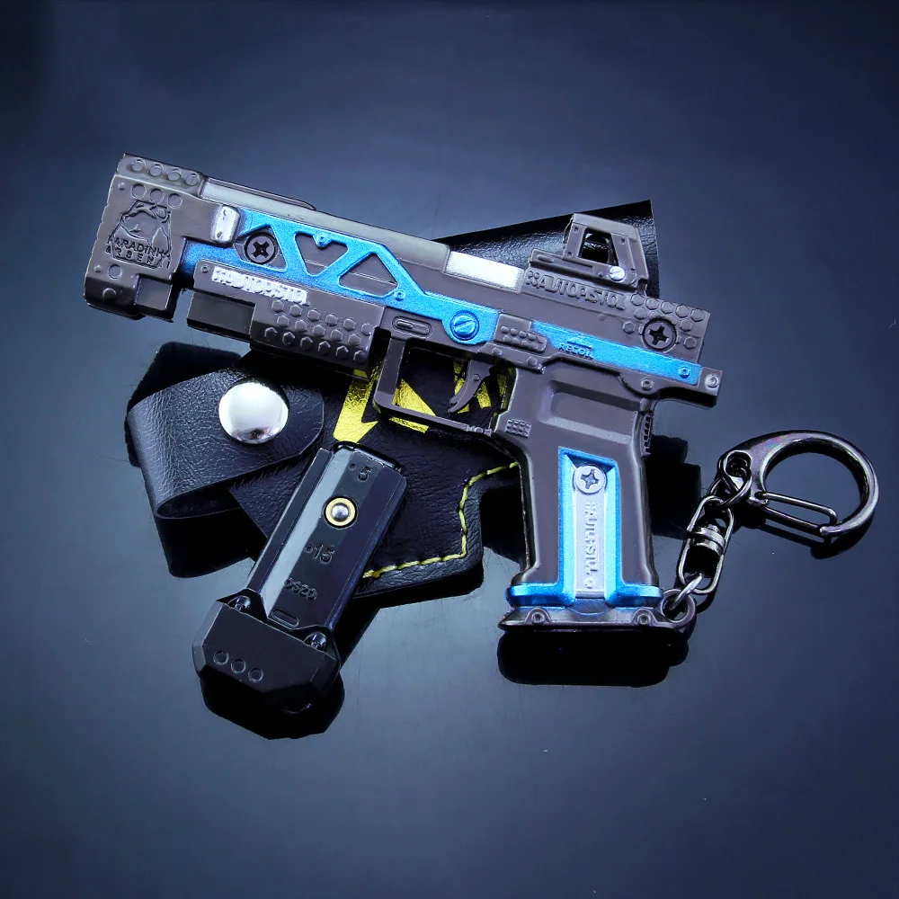 Металлический пистолет Модель брелок Мальчик игрушки подарки битва королевская игра APEX легенды - Цвет: RE45Pistol
