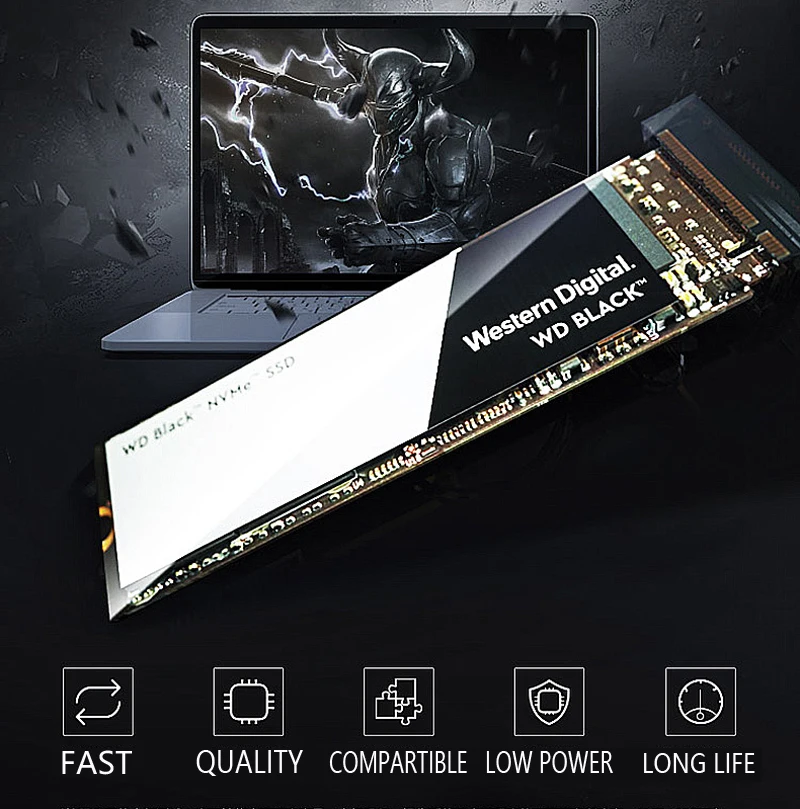 Cheap WD Black NVMe 500GB M.2 SSD M2 Solid State Drive Disk 500 GB 2280 PCIe Gen3x4 8Gb/s 3400MB/s WDS500G2X0C for PC Laptop Notebook 2