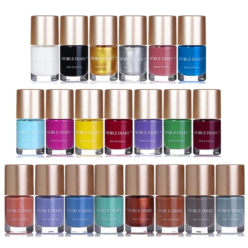 

9ml NICOLE DIARY Nail Art Stamping Polish Lacquer Varnish Printing Polish Spring Sweet Colors Optional For Stamper Template