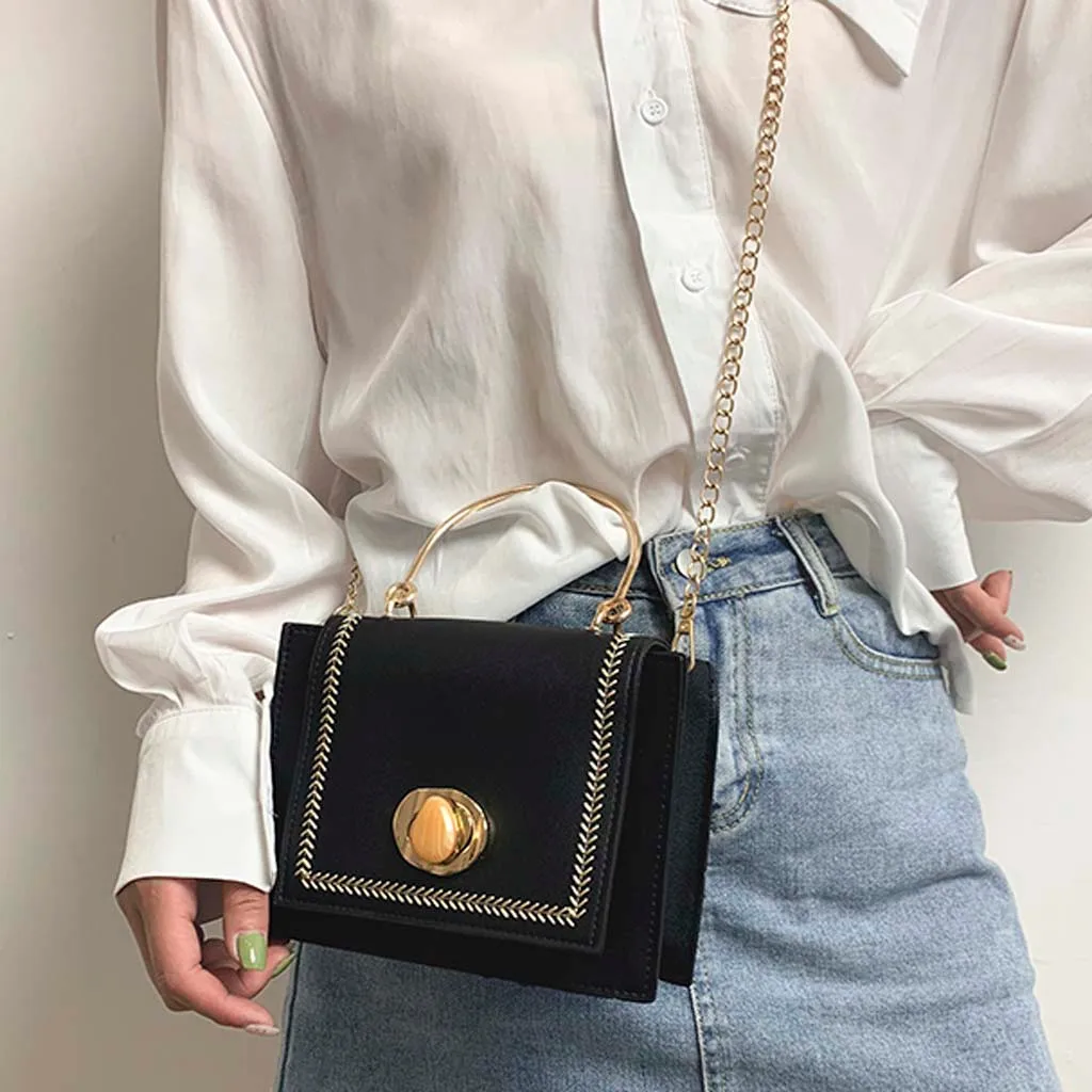 

Fashion Small Crossbody Bags Women's Fashion Contrast Color Shoulder Bag Chain Diagonal Cross Bag Handbag сумки женские#611