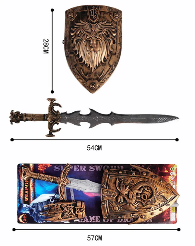 Бронзовое оружие, набор для моделирования, меч, щит, комбинация, детские игрушки, оружие, косплей, меч рыцаря, 1558