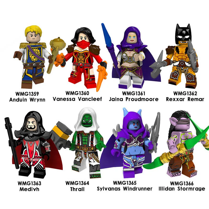 

Legoings city Single World Of Game Vanessa Anduin Wrynn Vancleef Thrall lllidan Stormrage Figures Kids Toys For Children