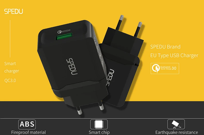 Spedu USB Зарядное устройство Универсальный Quick Charge 3.0 быстрый мобильный телефон Зарядное устройство(quick charge 2.0 совместимый) для Samsung Huawei LG Xiaomi