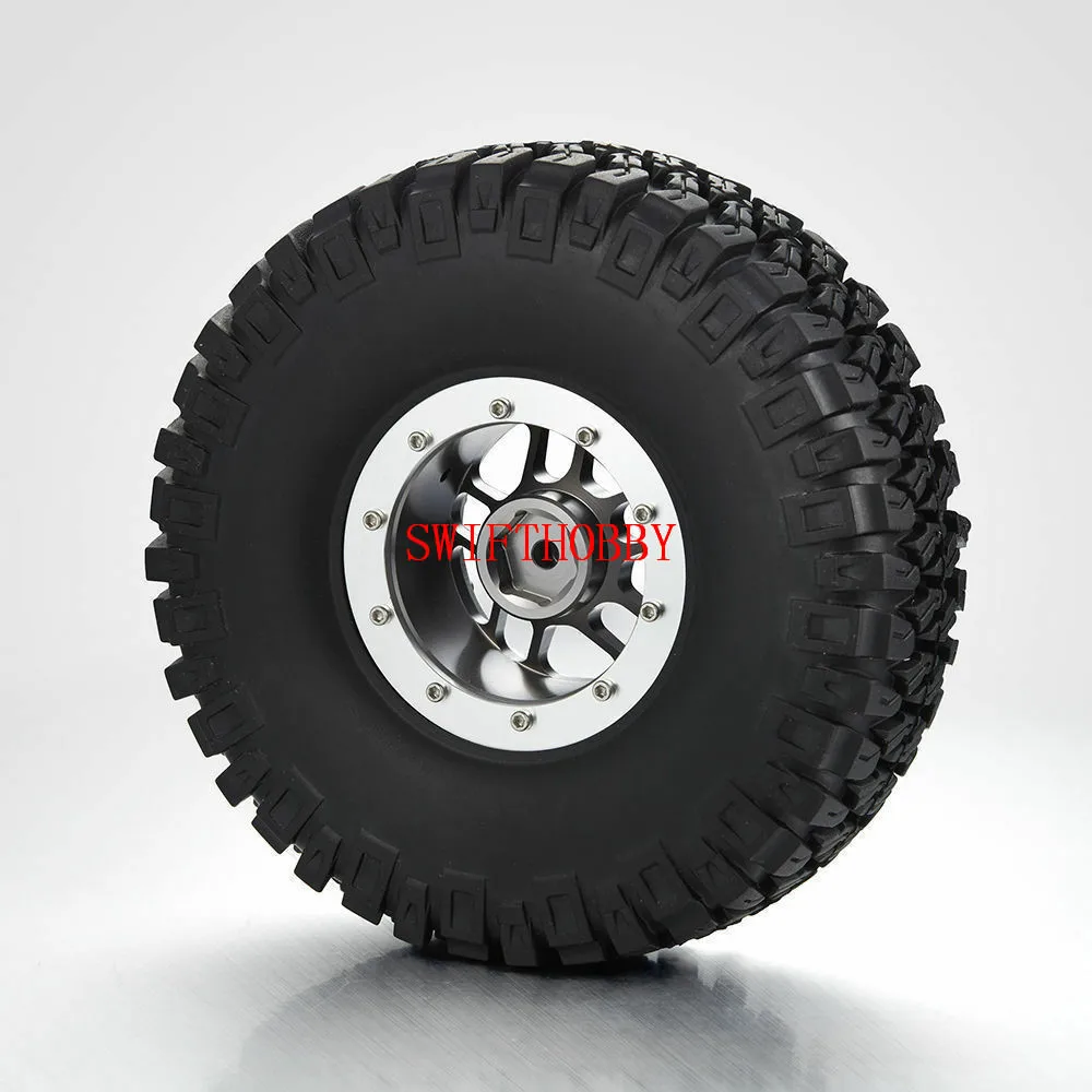 

116mm Tires With 1.9" Beadlock 10-Spoked Wheels 2pcs For 1/10 RC Crawler