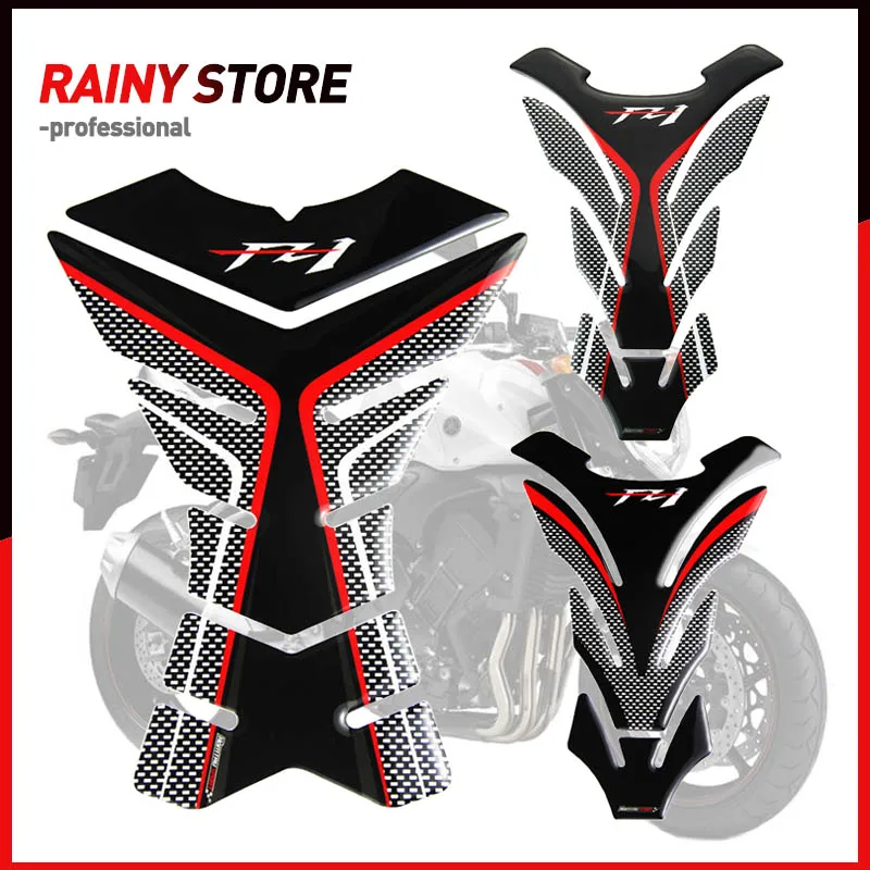 

3D Carbon-look Motorcycle Tank Pad Protector Decal Stickers Case for Yamaha FZ1 FZ 1 FZ1N Tank