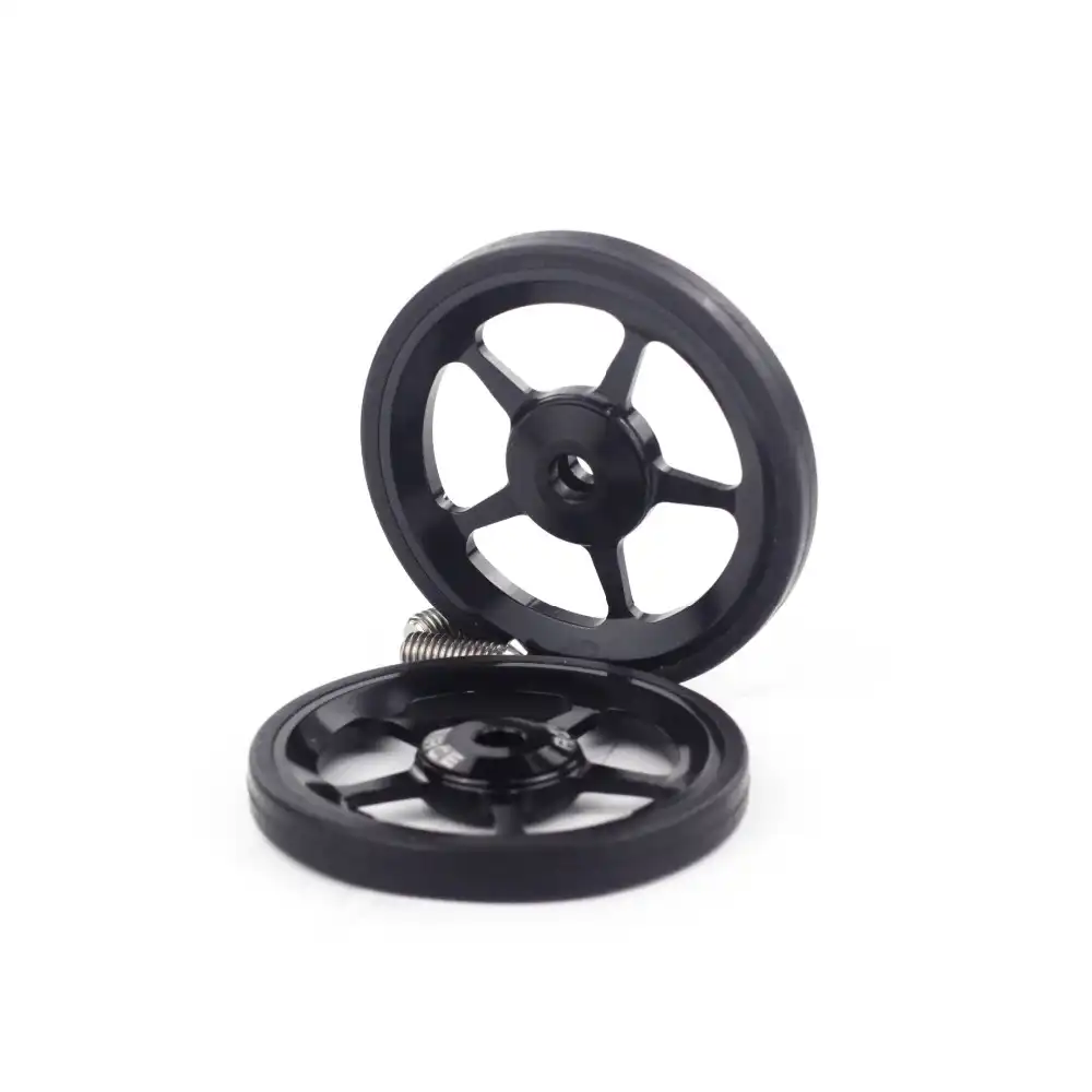 Aceoffix Bike Easywheels For Brompton Bicycle Wheels Rollers1 Pair With Ti bolts