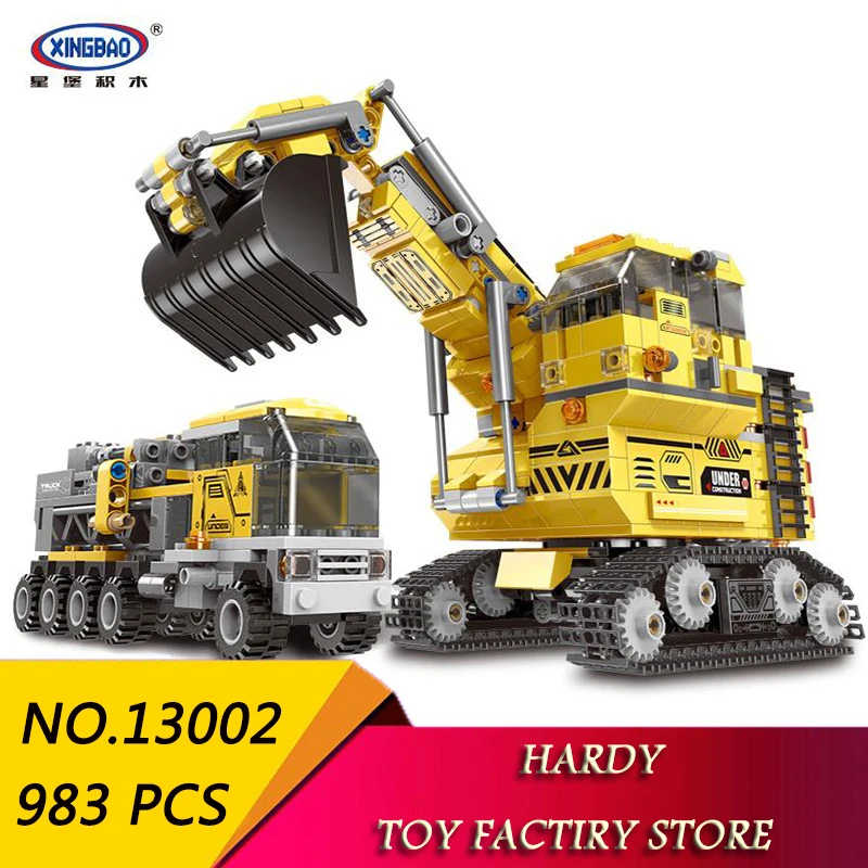 

Xingbao 13002 Technology Series Giant Excavator 8-in-1 Pellet Toys Building Block for Children