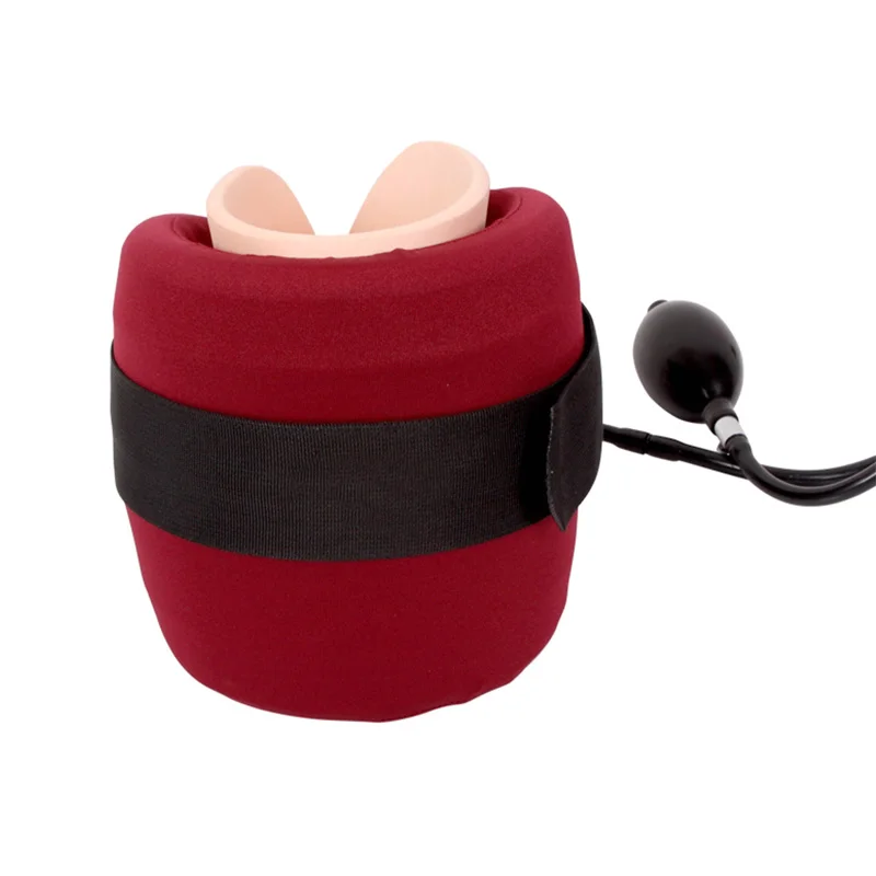 21x16cm Red inflatable cervical traction supports device neck vertebrae fixed belt Multi layer air chamber for daily health care 21x16cm Red inflatable cervical traction supports device neck vertebrae fixed belt Multi layer air chamber for daily health care