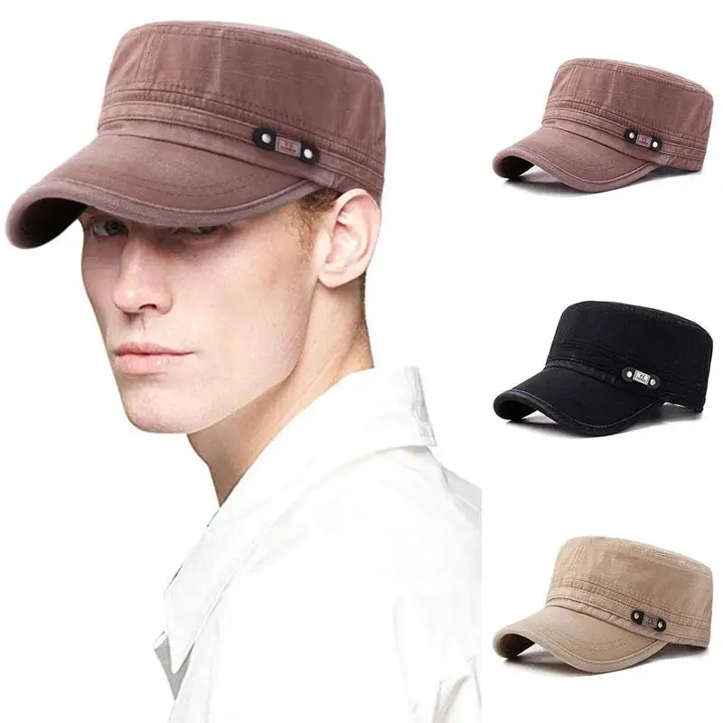 Plain Grey Flat Peak Adjustable Snapback Baseball Cap