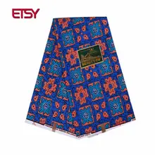 Ankara African Polyester Wax Prints Fabric new Bintarealwax High Quality 6 yards Fabric for Wedding Dress PL810