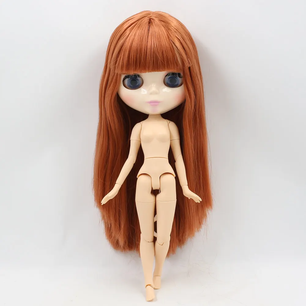 Blyth кукла шарнир тело красный коричневый волосы с челкой подходит DIY bjd blyth куклы для продажи