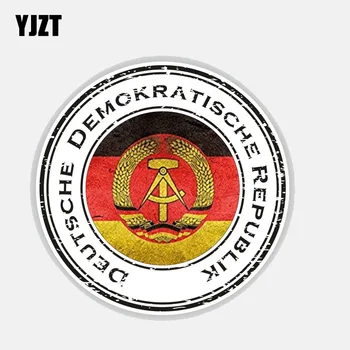 

YJZT 12.8CM*12.8CM Car Styling Deutsche Demokratische Republik Germany Car Sticker Decal 6-2702