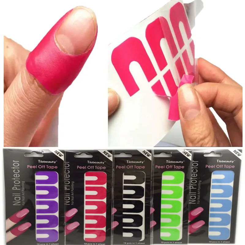 Nail Art Tools Dotting And Brushes Supplies Anti Overflow L Off Nail Art Painting Tape Protector Polish Sticker