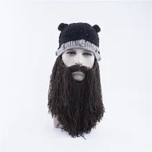 Европа США шапки осень/зима Модели Хэллоуин личность шапка викинга ручной борода рог шерсть шапки тема Вечерние