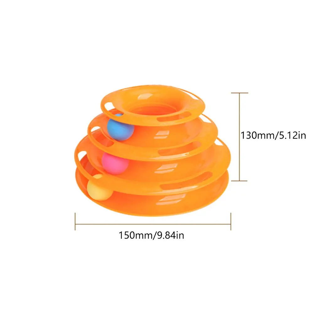 Трехслойная кошка карусель Кот, игрушка, трехэтажная башня трек Кот карусель