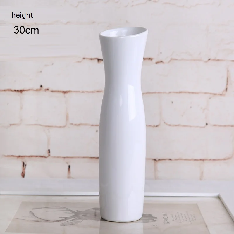Небольшой свежий ваза для цветов стиль белый керамический фарфор украшения простой гостиная стол Творческий Цветочные украшения