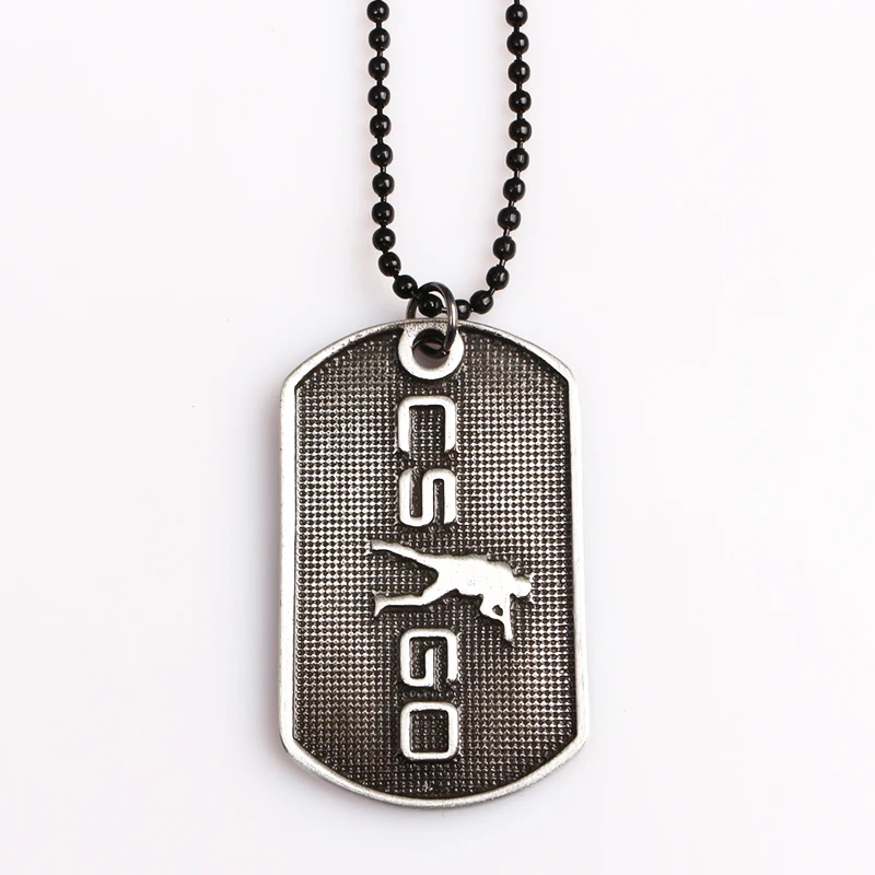 

New game engraving letters CSGO Tag necklace counter-strike global offensive T / CT camp high quality men's jewelry necklace