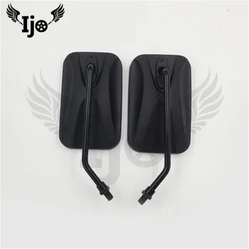 

big size rectangle motorcycle rearview mirror for honda suzuki yamaha moto side mirror 10MM 8MM universal carbon fibre color hot
