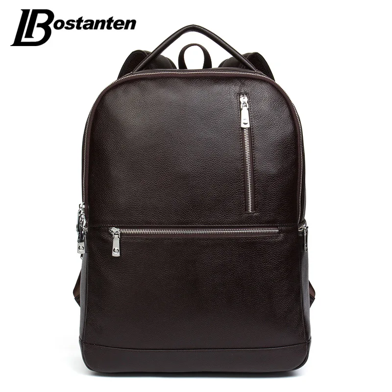 

BOSTANTEN 2017 Designer Genuine Leather Men's Backpacks Bolsa Mochila for Laptop Notebook Computer Bags Men School Rucksack