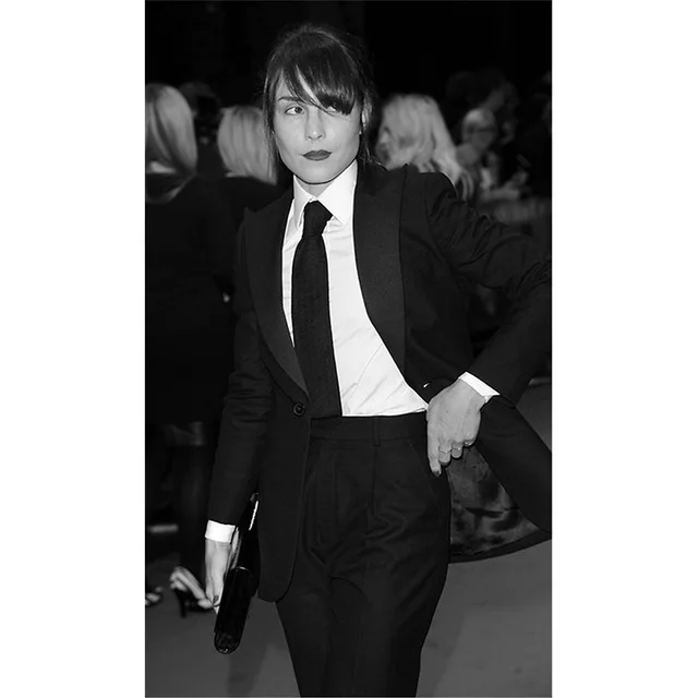 

New Custom made Black 2 Pieces Women Suits Shawl lapel One button Ladies Formal Suits Women Tuxedos Work Women's Business Suits