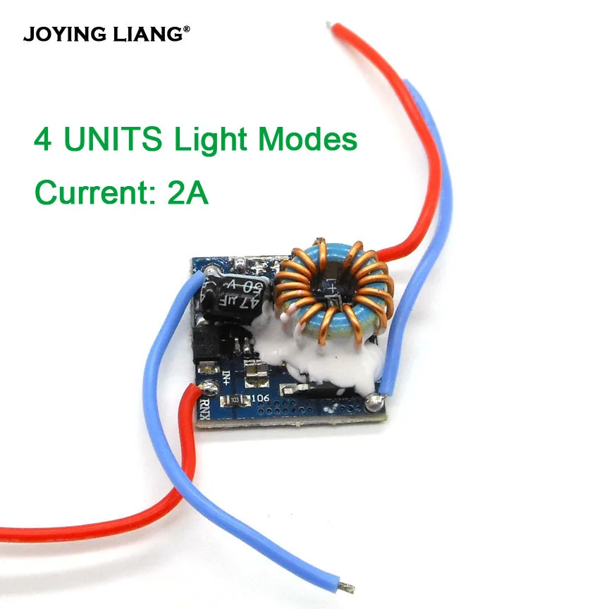 JYL-1201 Электрический мотоцикл свет ремонт 6 V-16 V XML-3* T6/3* U2 лампы мяч Drive платы светодиодный вождения плате - Цвет: 4Unit 2A