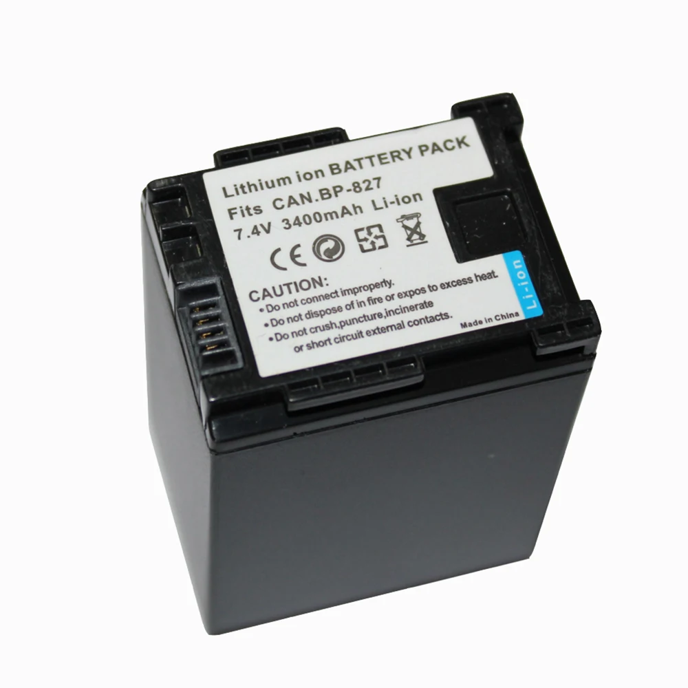 Bateria de Câmera para Substituição 827 para Canon Hf20 Hf21 hf S11 S10 Hf11 Atacado 7.4v 3400mah Bp-827 bp 827 - Image 3