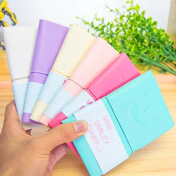 

1pcs smiley leather case Korean version of diary notebook manufacturer wholesale creative smile expression note book