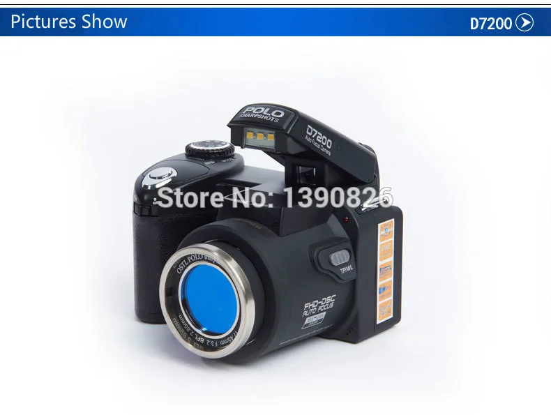 Protax/POLO D7200 Цифровая видеокамера 1080P DV профессиональная камера 24X оптический зум Камера плюс светодиодный налобный фонарь 8MP CMOS