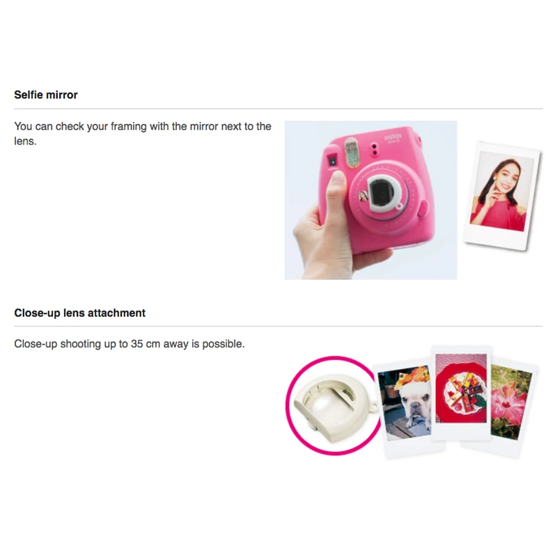 Fujifilm Instax Mini 9 мгновенный Розовый фламинго камера + Fuji белый край 80 пленка простое