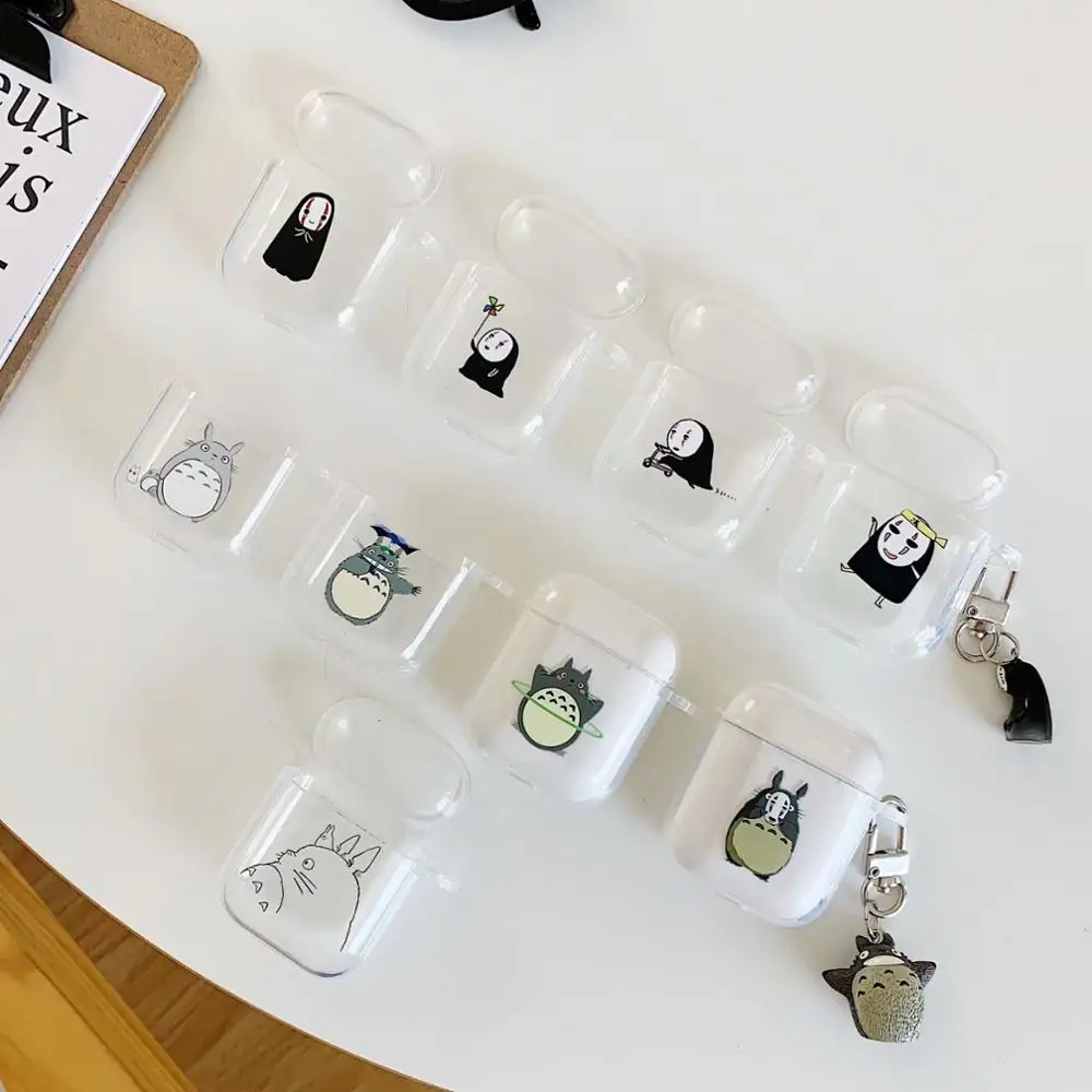 

Luxury Cute 3D no face man Totoro cartoon Silicone protection Headphone Earphone Case For Airpods 1 2 Accessories cover bag