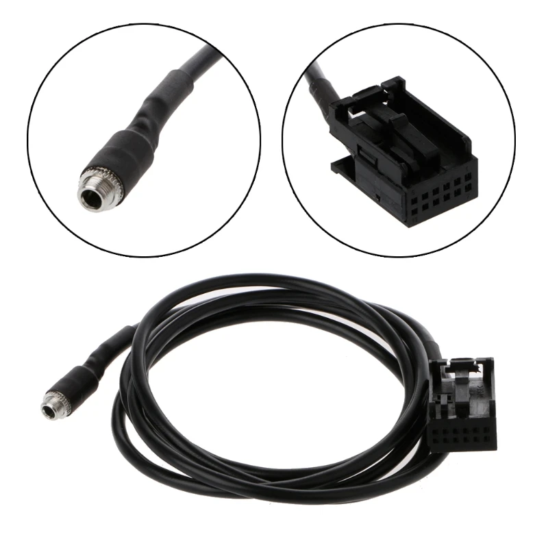 

High Quality 1 Pc Auto Car 3.5mm Female AUX Audio Music Cable Adapter for Car Stereo 6000CD 10166
