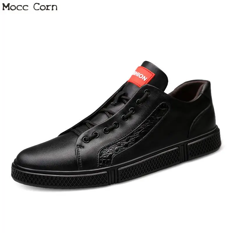 Masculino High Top Noir Chaussures Véritable Hommes Adulto De blanc Sport Plat Cuir Blanc Baskets En Décontractées Tenis Pour Formateurs hQrdtCBsx