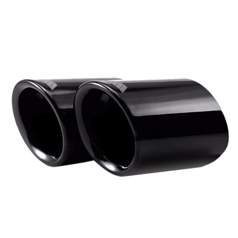 2 шт. M производительность выхлопной трубы автомобиля наконечником для Новые 5 шт/упаковка-серия F10 F18 520I 523I 525I 528I аксессуары - Цвет: Black