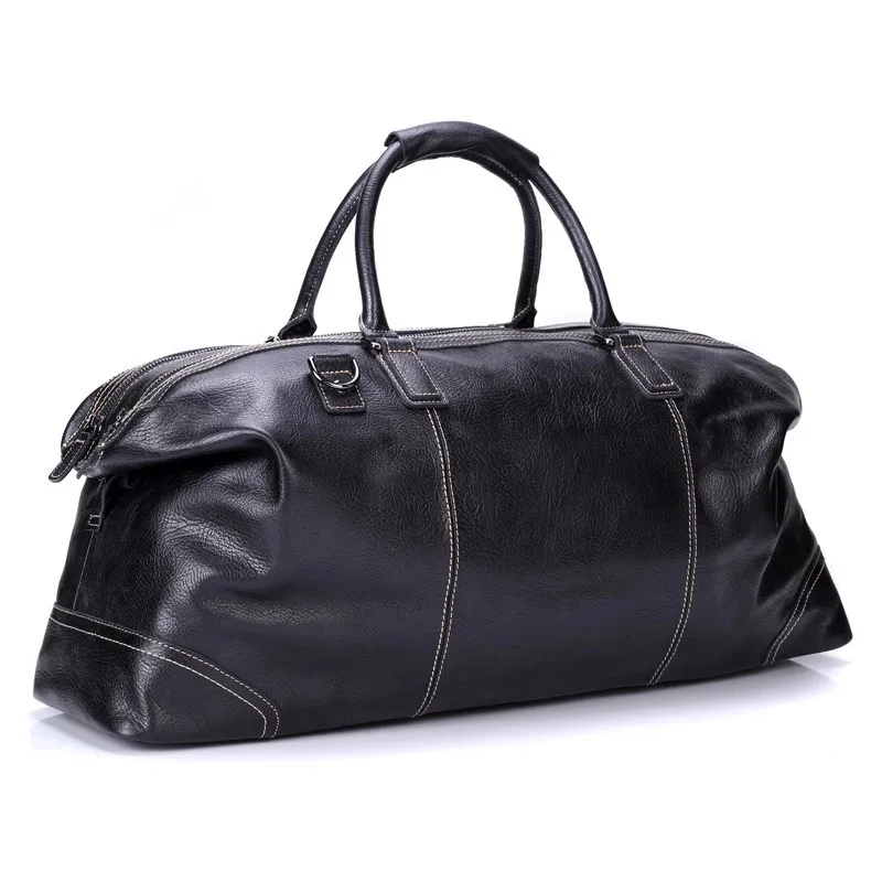 

100% Genuine Leather Men Travel Bag Foldable Full Grain Soft Handbag Fashion Business Suitcase Bag Large Luggage Bag Totes Bag