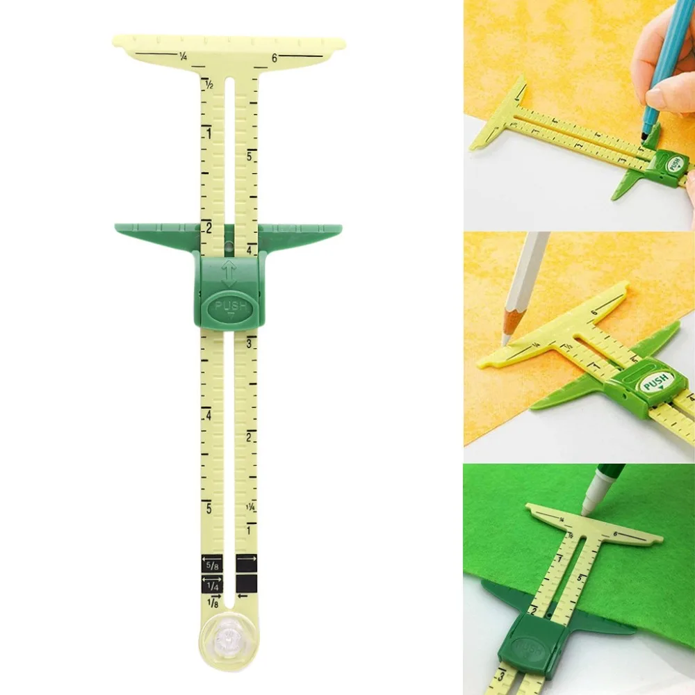 High grade Acrylic 5in1 Plastic Craft Multi function Clothing Ruler