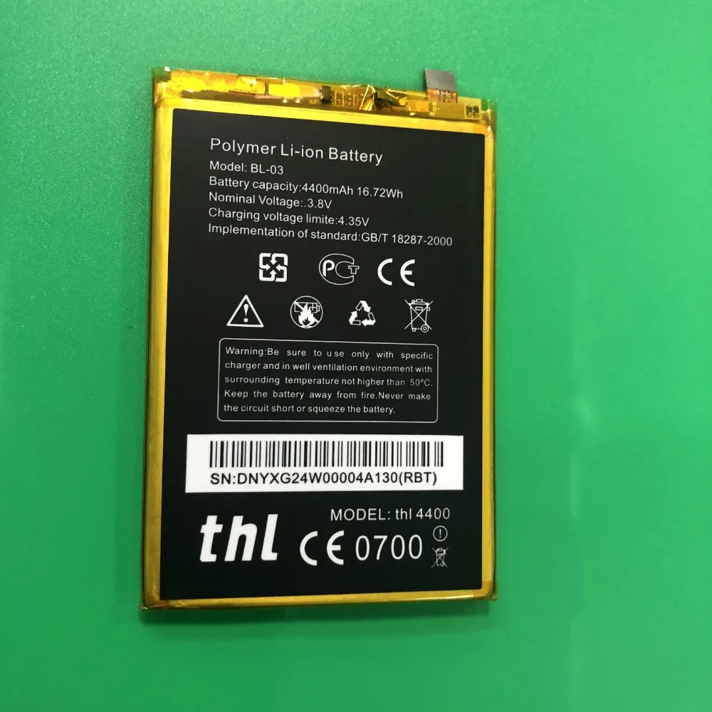 Новый BL-03 аккумулятор 4400mAh Battey для THL 4400 (BL-03) батареи мобильных телефонов |