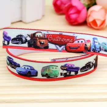 

5/8'' Free shipping Fold Elastic FOE cars printed headband headwear hairband diy decoration wholesale OEM H4821