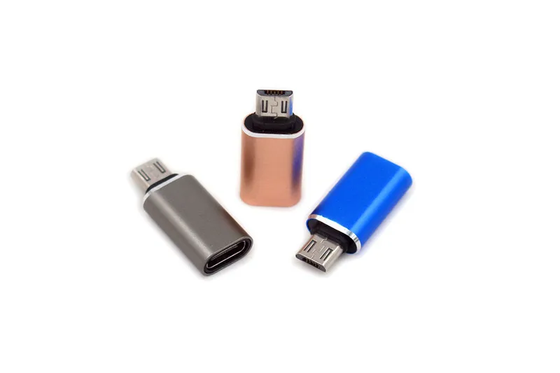 Micro USB мужчина к Тип C Женский адаптер конвертер Разъем Алюминиевый сплав для телефона планшеты