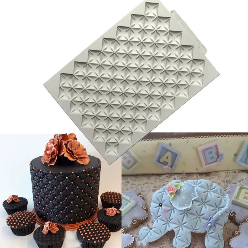 

Knitting Silicone Fondant Embosser Mould Sugarcraft Cake Border Decorating Mold