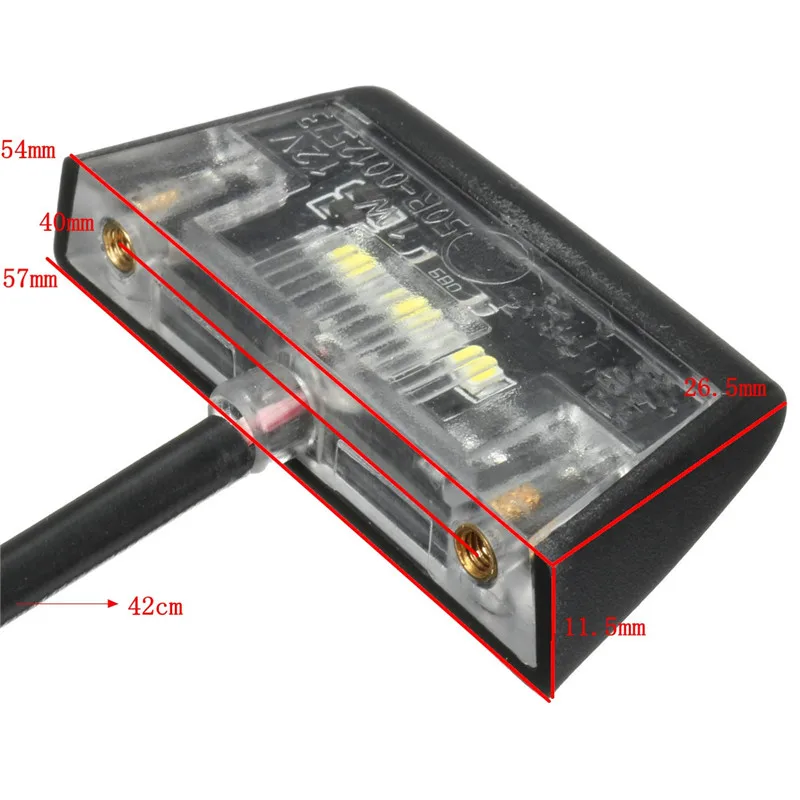 1 шт. Универсальный светодиодный номерной знак для мотоцикла светильник белый