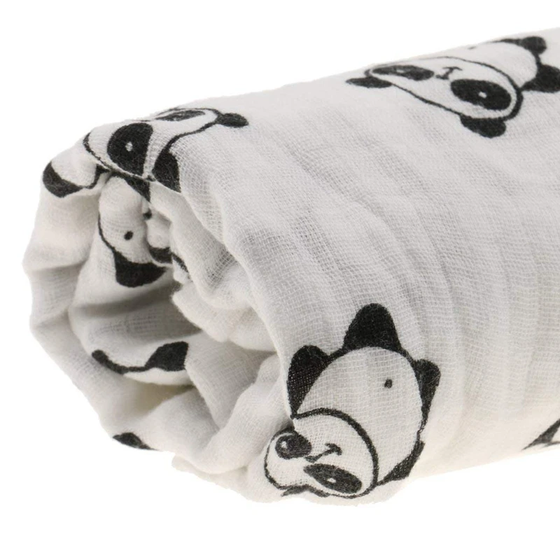 Хлопковое одеяло для сна Lange New born Swaddle 110 см x 110 см-панда