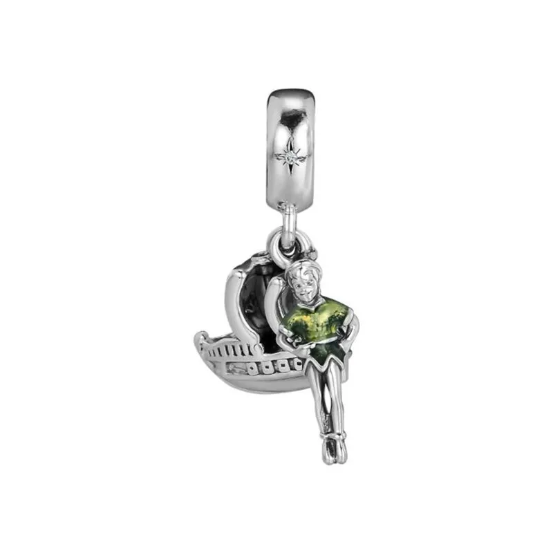 

Peter Pan Boy Boat Dangle Charm Fits Pandora Bracelets Silver 925 Original 2018 DIY Making Sterling Silver Bead Jewelry Women