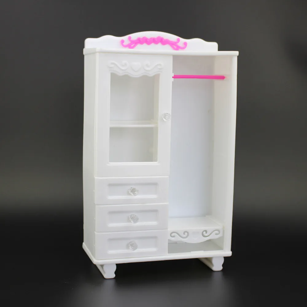 Горячая 1x1: 6 белый пластиковый шкаф для одежды Пресс мини кукольный домик мебель для девочек игра кукла аксессуары для милой куклы