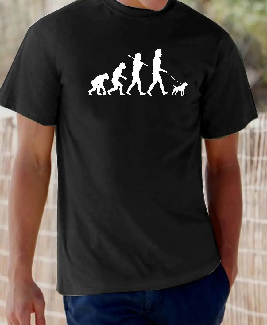 

Evolution Of Man Border Terrier Dog T Shirt New Metal Short Sleeve Casual Shirt T Shirt Tops Summer Cool Funny T Shirt