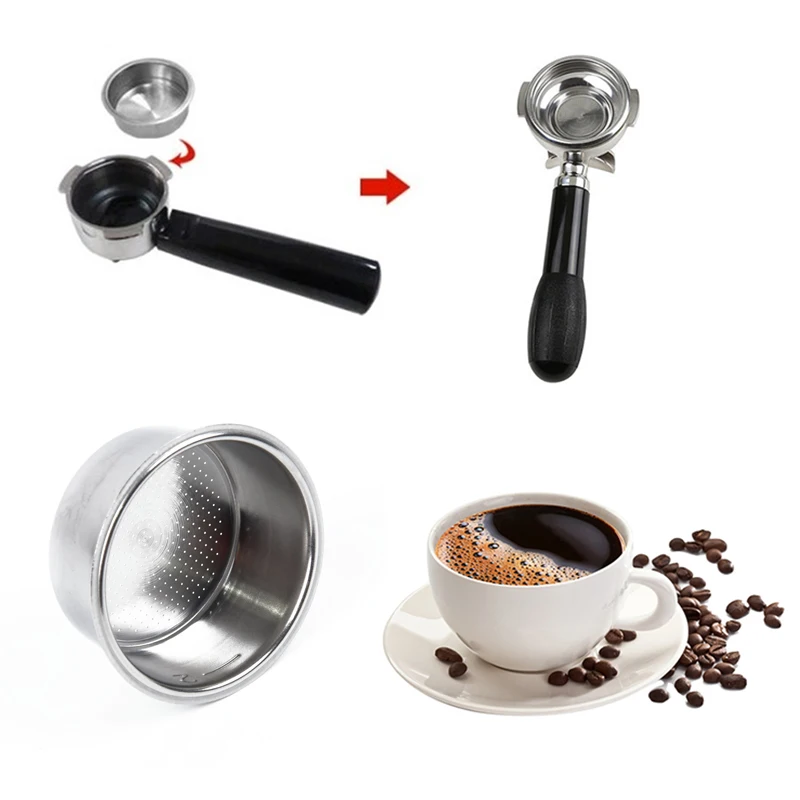 51 мм фильтр для кофе из нержавеющей стали многоразового использования без давления для кофе в капсулах Breville Delonghi Krups кофейная посуда