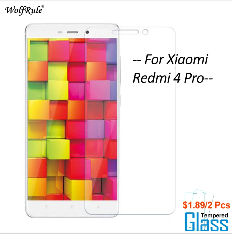 Защитное стекло для экрана Xiaomi Redmi 4 Pro 2 шт. закаленное стеклянная пленка телефона