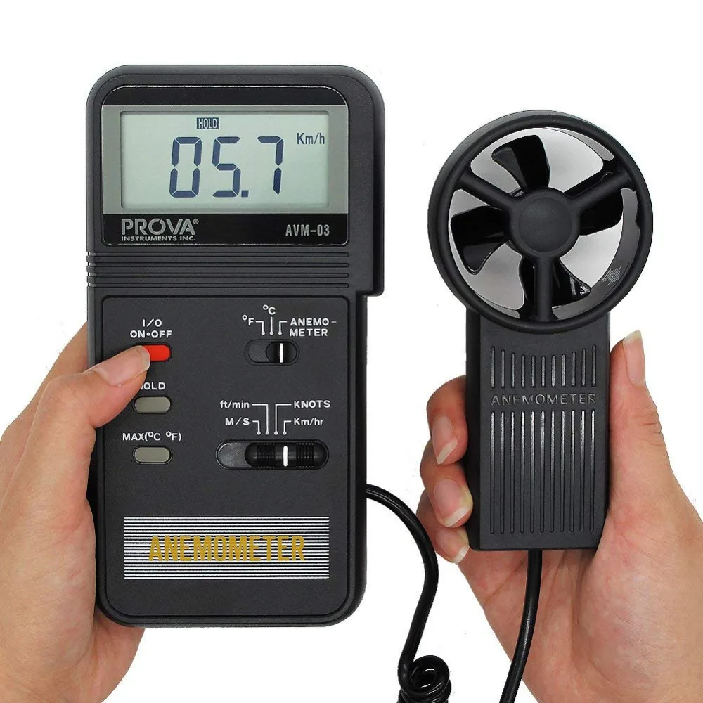 TES AVM 03 Digital Anemometer Air Flow Meter 0.0 45m/s AVM03in Speed